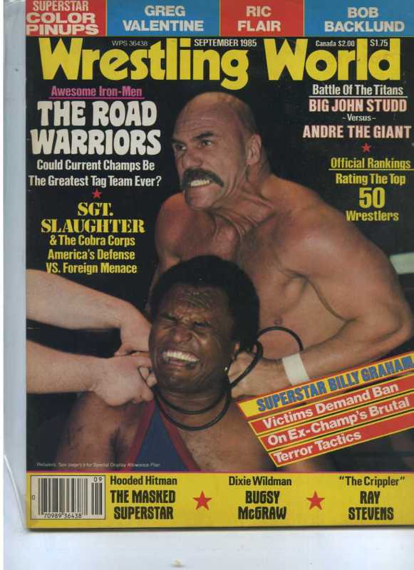Wrestling World September 1985 Magazine PWcatalog