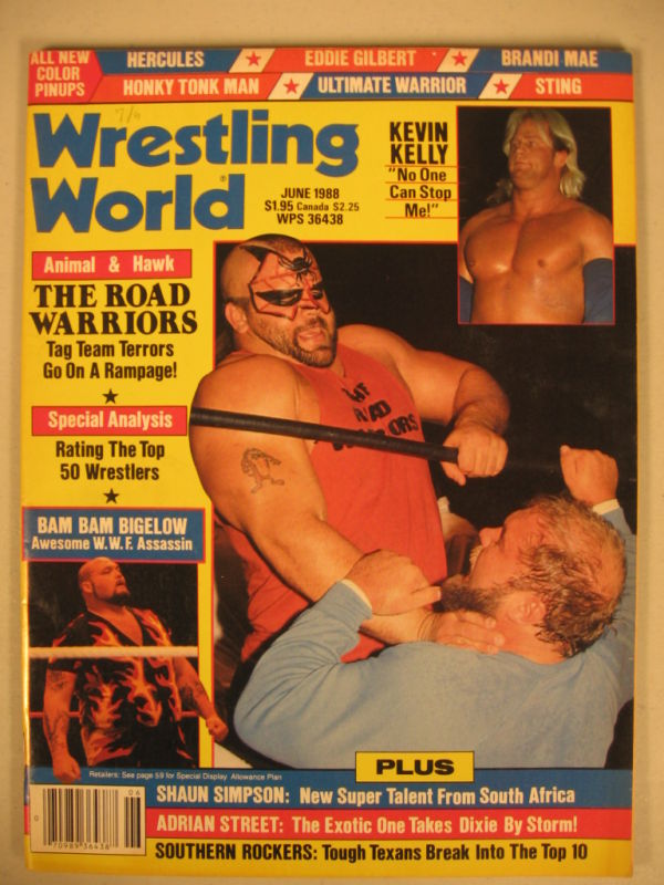 Wrestling World June 1988 Magazine PWcatalog