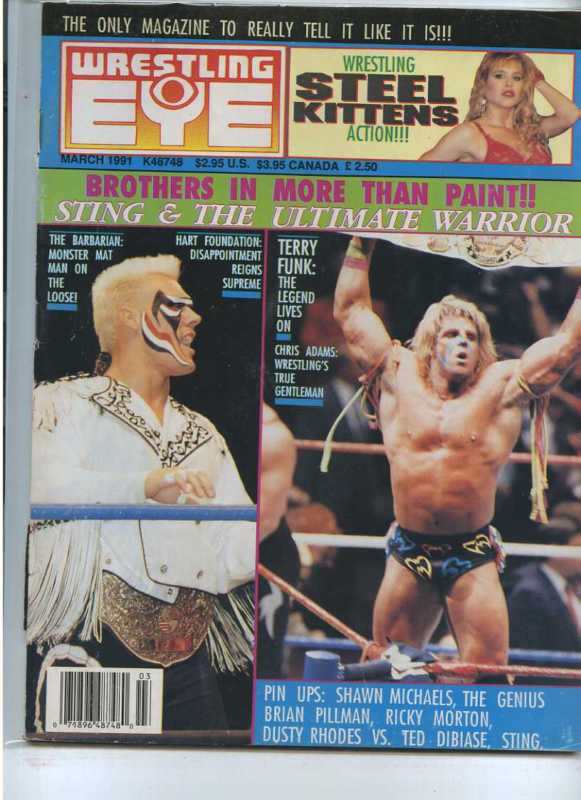 Wrestling Eye March 1991 Magazine PWcatalog