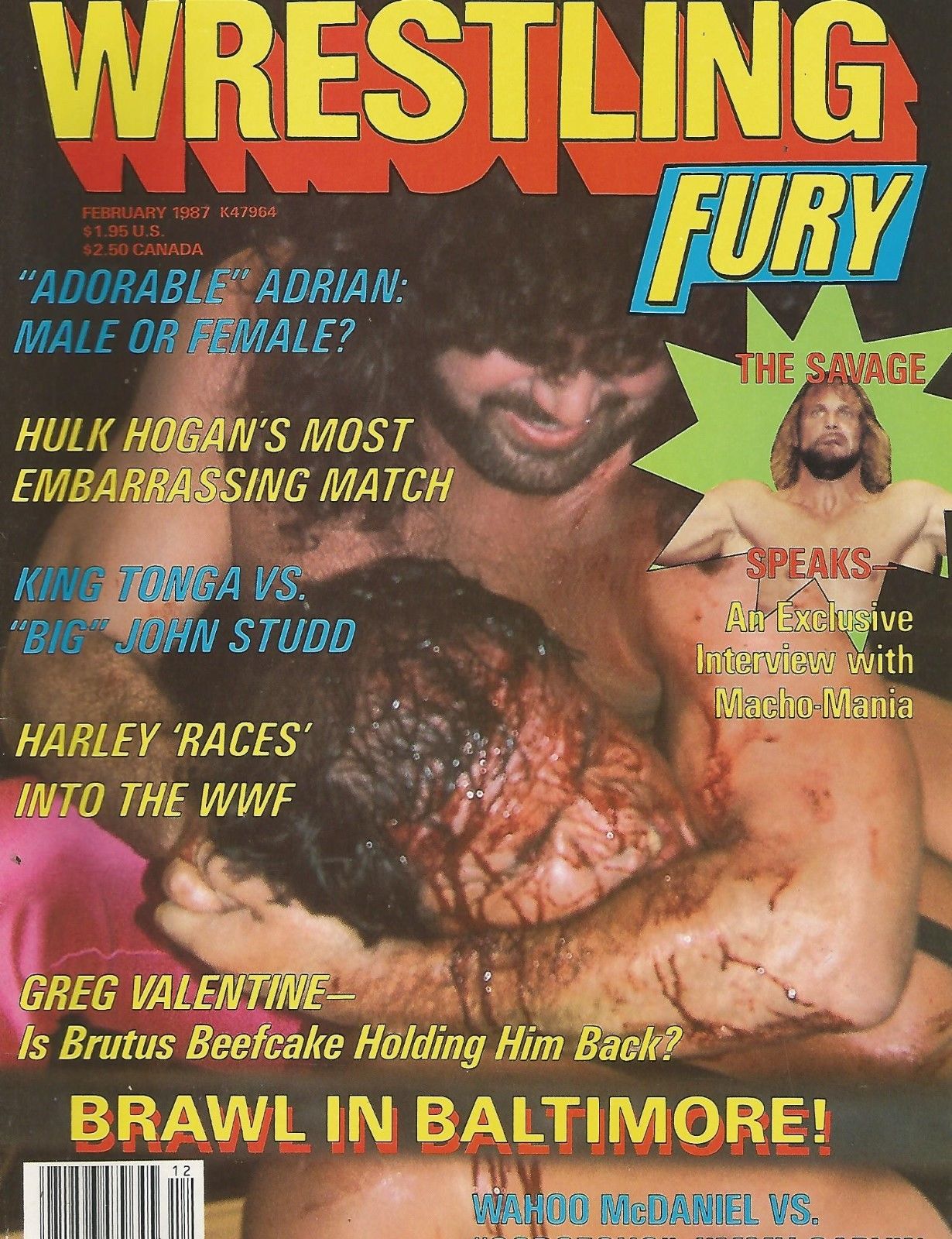 Wrestling Fury February 1987 Magazine PWcatalog