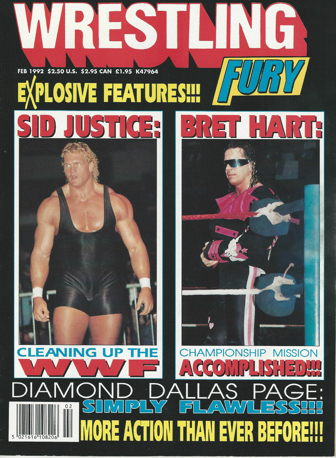 Wrestling Fury February 1992 Magazine PWcatalog