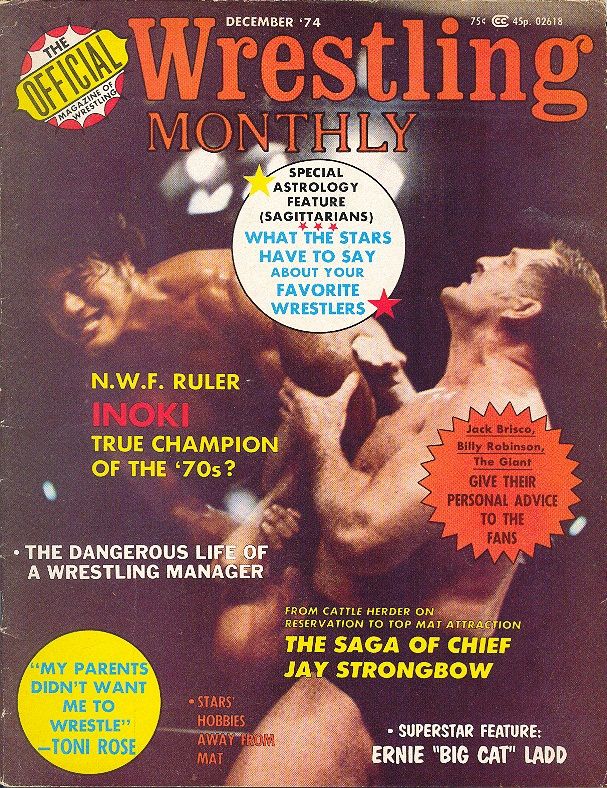 Wrestling Monthly December 1974 Magazine PWcatalog
