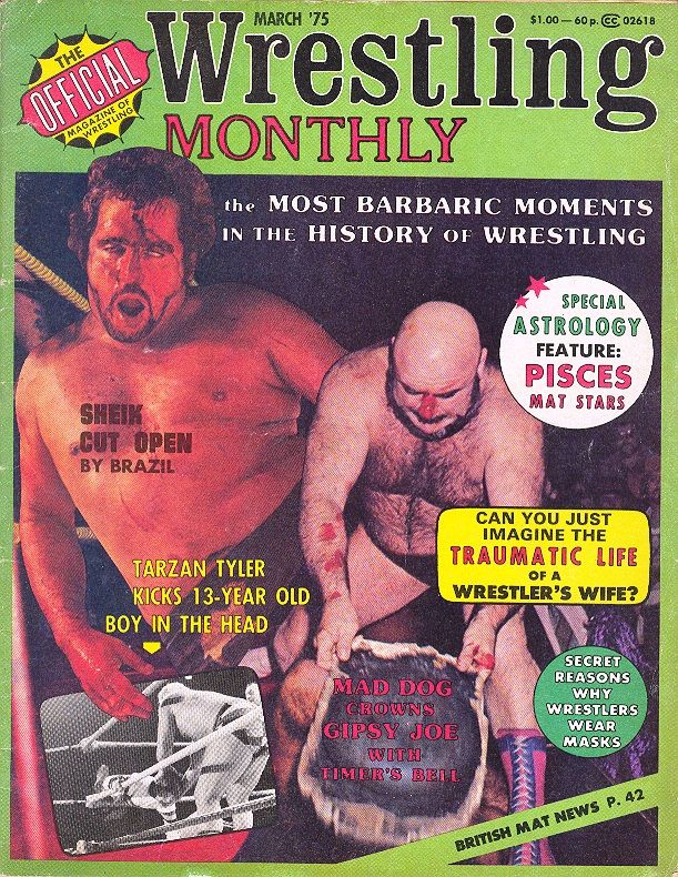 Wrestling Monthly March 1975 Magazine PWcatalog