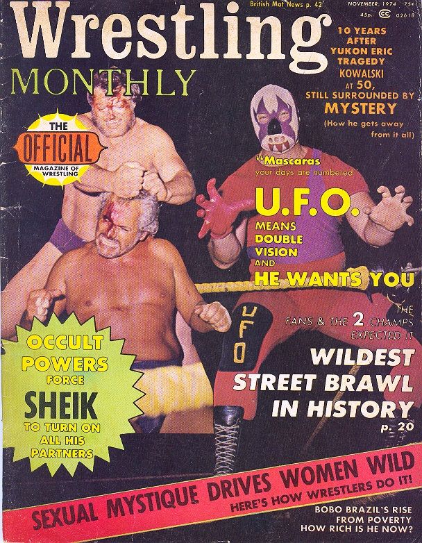 Wrestling Monthly November 1974 Magazine PWcatalog
