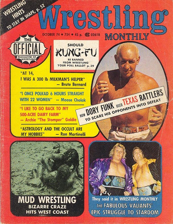 Wrestling Monthly October 1974 Magazine PWcatalog