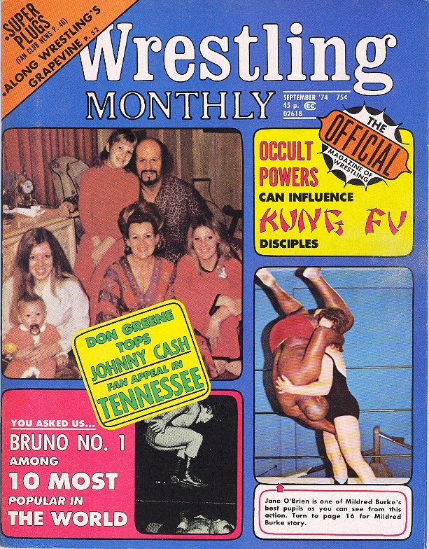 Wrestling Monthly September 1974 Magazine PWcatalog