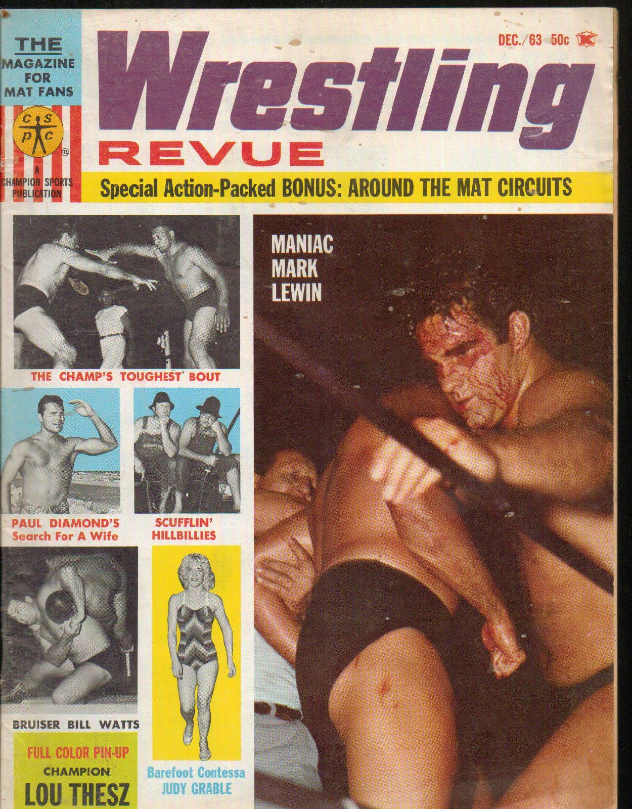 Wrestling Revue December 1963 Magazine PWcatalog