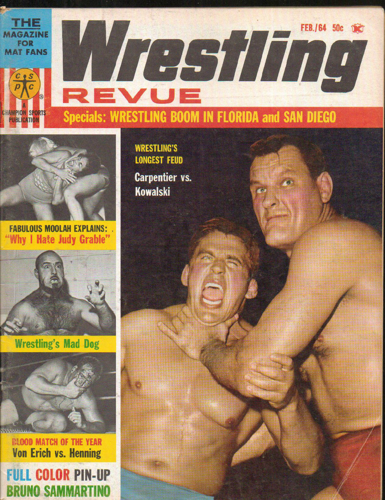Wrestling Revue February 1964 Magazine PWcatalog
