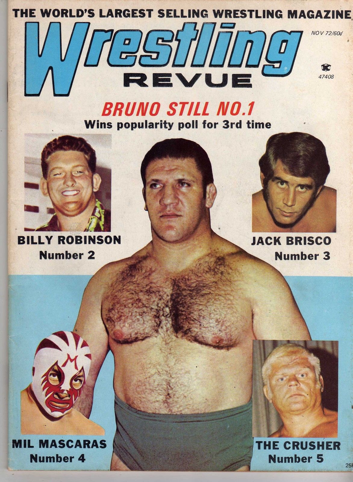 Wrestling Revue November 1972 Magazine PWcatalog