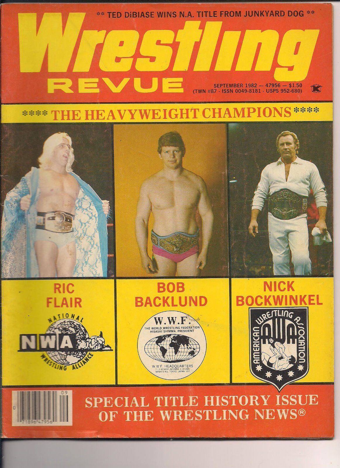 Wrestling Revue September 1982 Magazine PWcatalog