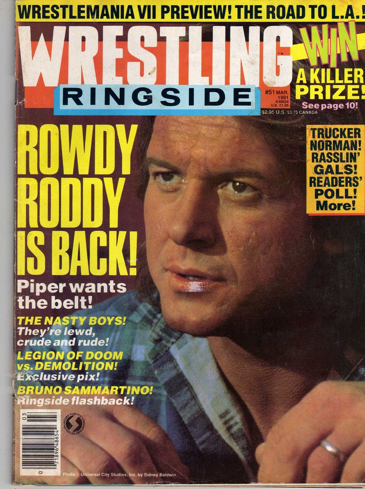 Wrestling Ringside March 1991 Magazine PWcatalog