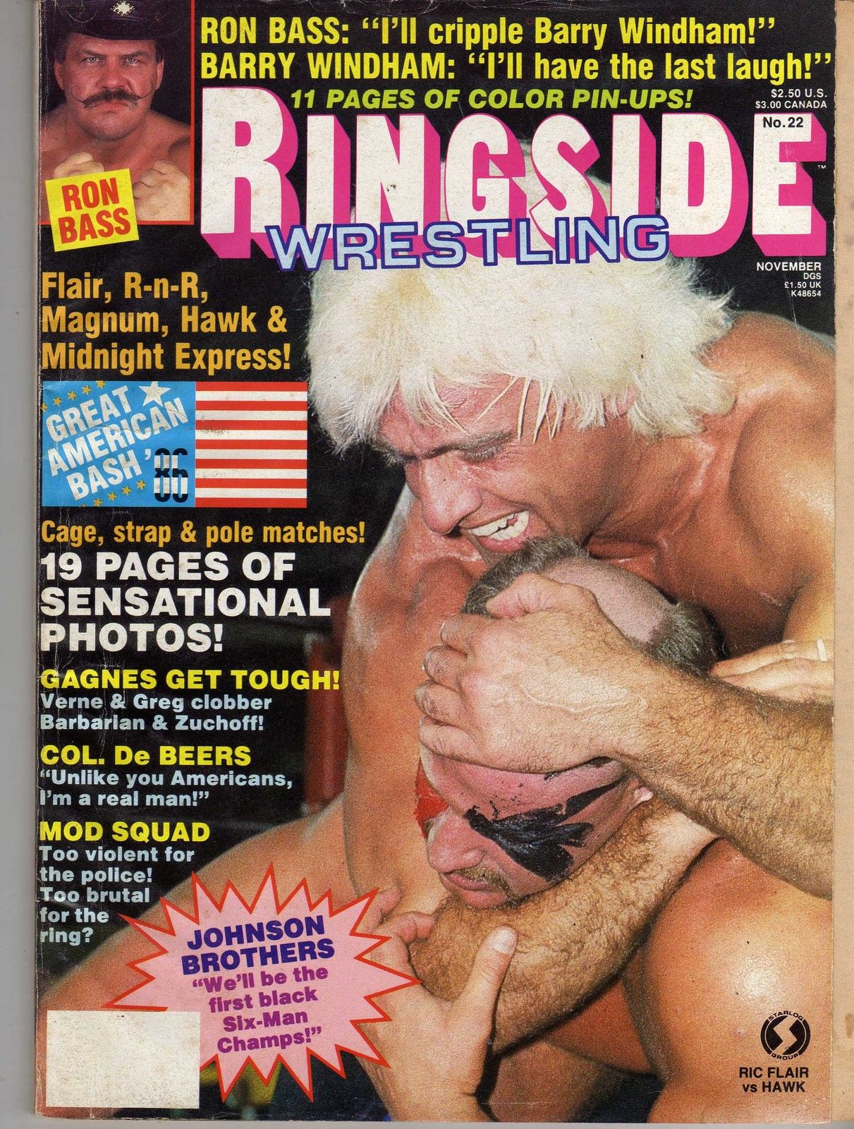 Wrestling Ringside November 1986 Magazine PWcatalog