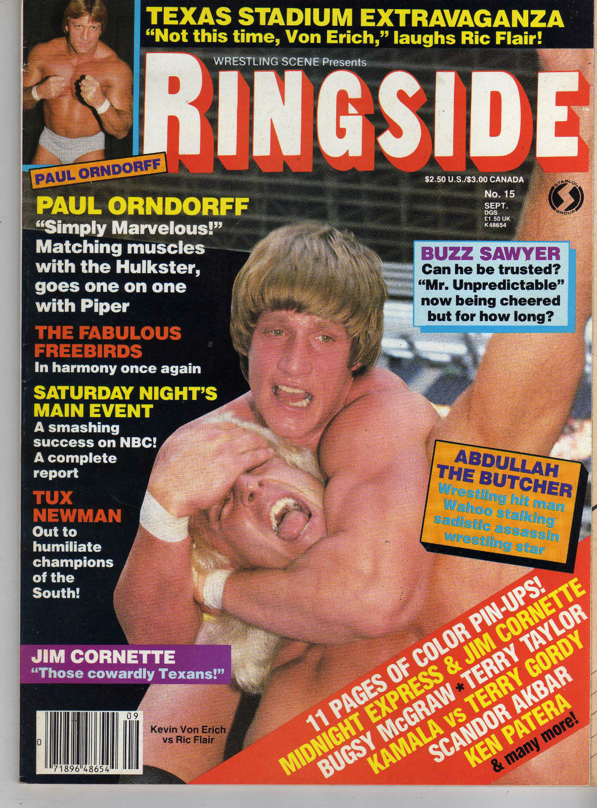 Wrestling Ringside September 1985 Magazine PWcatalog
