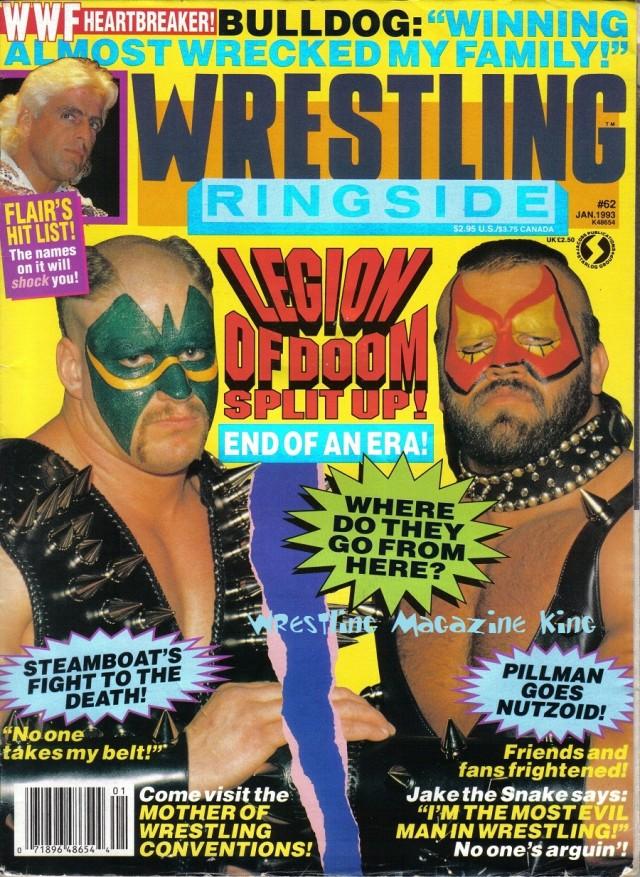 Wrestling Ringside January 1993 Magazine PWcatalog