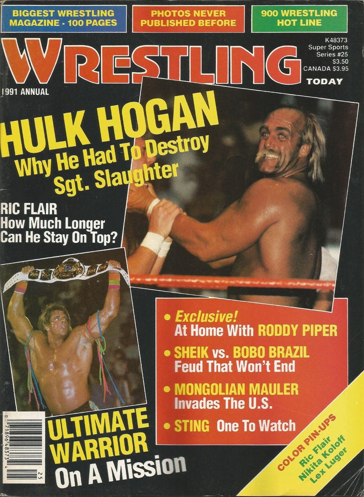 Wrestling Today 1991 Annual Magazine PWcatalog