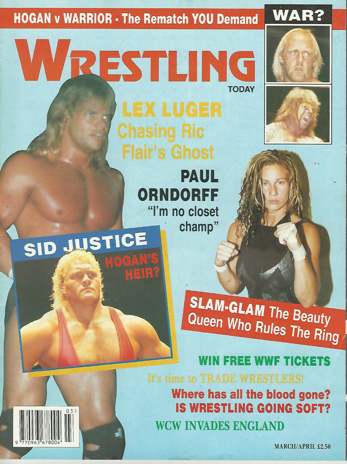 Wrestling Today March/April 1991 Magazine PWcatalog