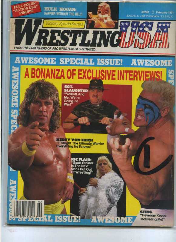 Wrestling USA February 1991 Magazine PWcatalog