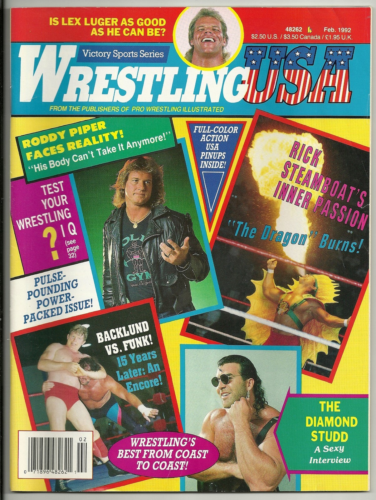 Wrestling USA February 1992 Magazine PWcatalog
