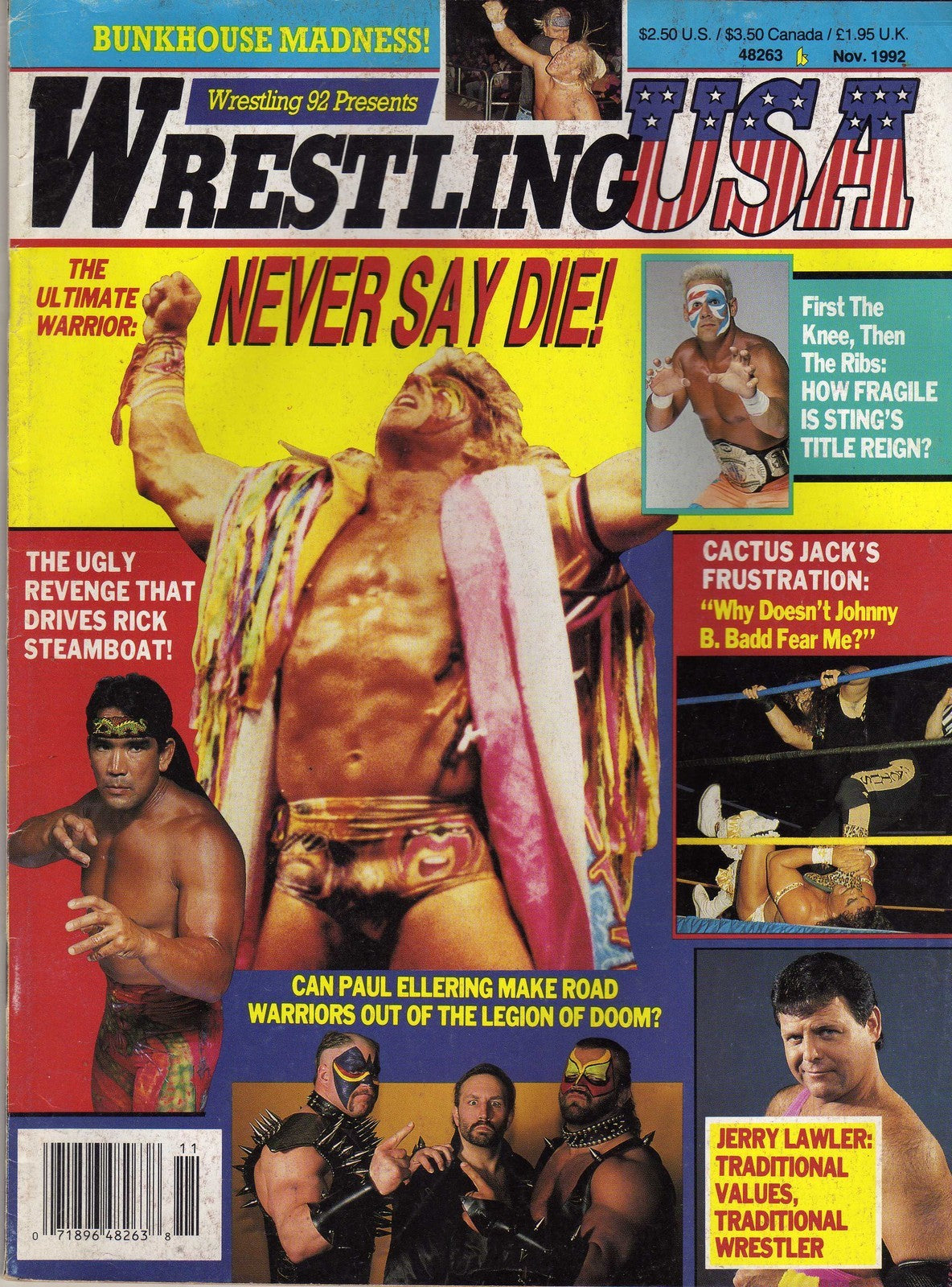 Wrestling USA November 1992 Magazine PWcatalog
