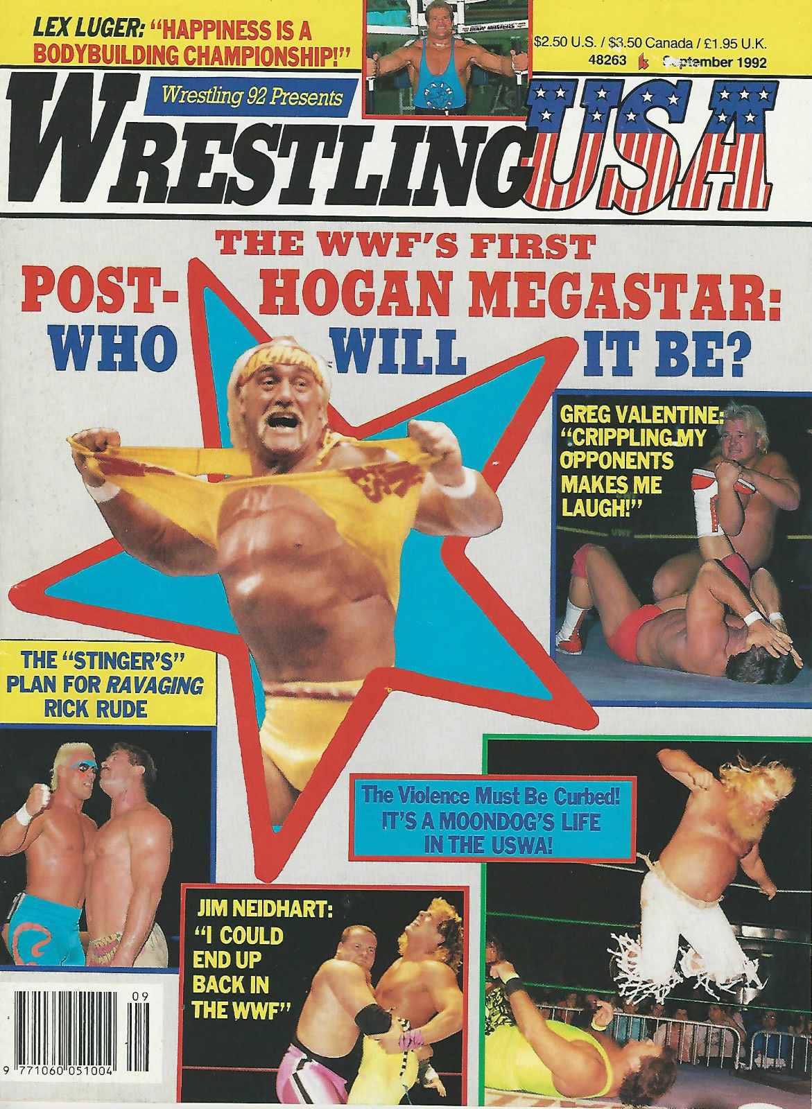 Wrestling USA September 1992 Magazine PWcatalog
