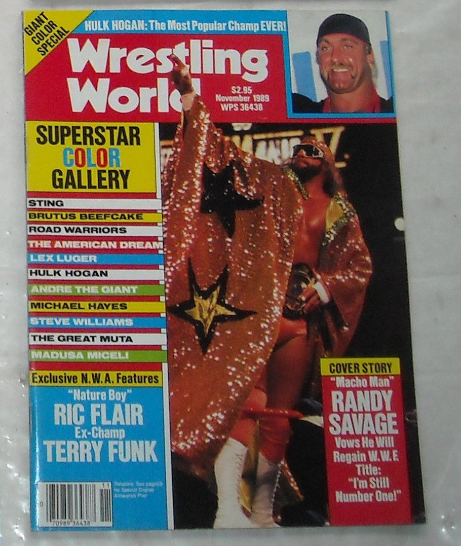 Wrestling World November 1989 Magazine PWcatalog