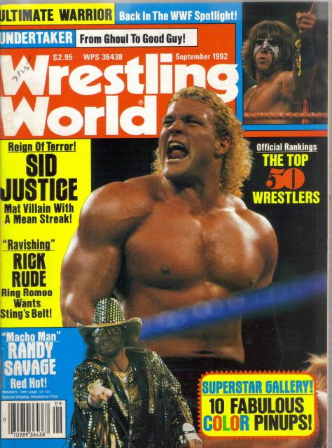 Wrestling World September 1992 Magazine PWcatalog