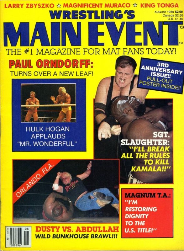 Wrestlings Main Event August 1985 Magazine PWcatalog