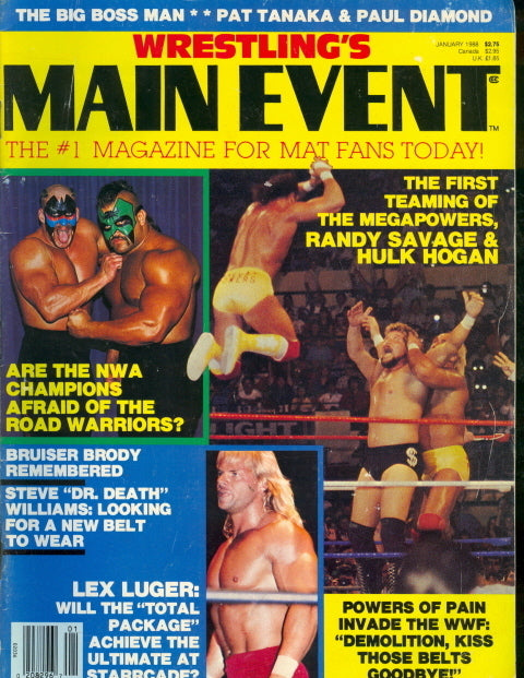 Wrestlings Main Event January 1988 Magazine PWcatalog