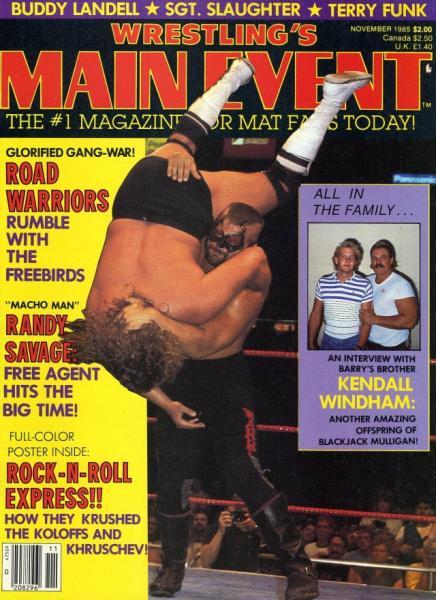 Wrestlings Main Event November 1985 Magazine PWcatalog