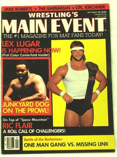 Wrestlings Main Event September 1986 Magazine PWcatalog