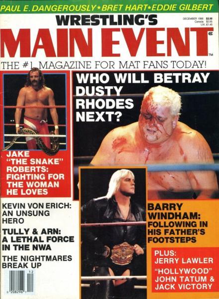 Wrestlings Main Event December 1987 Magazine PWcatalog