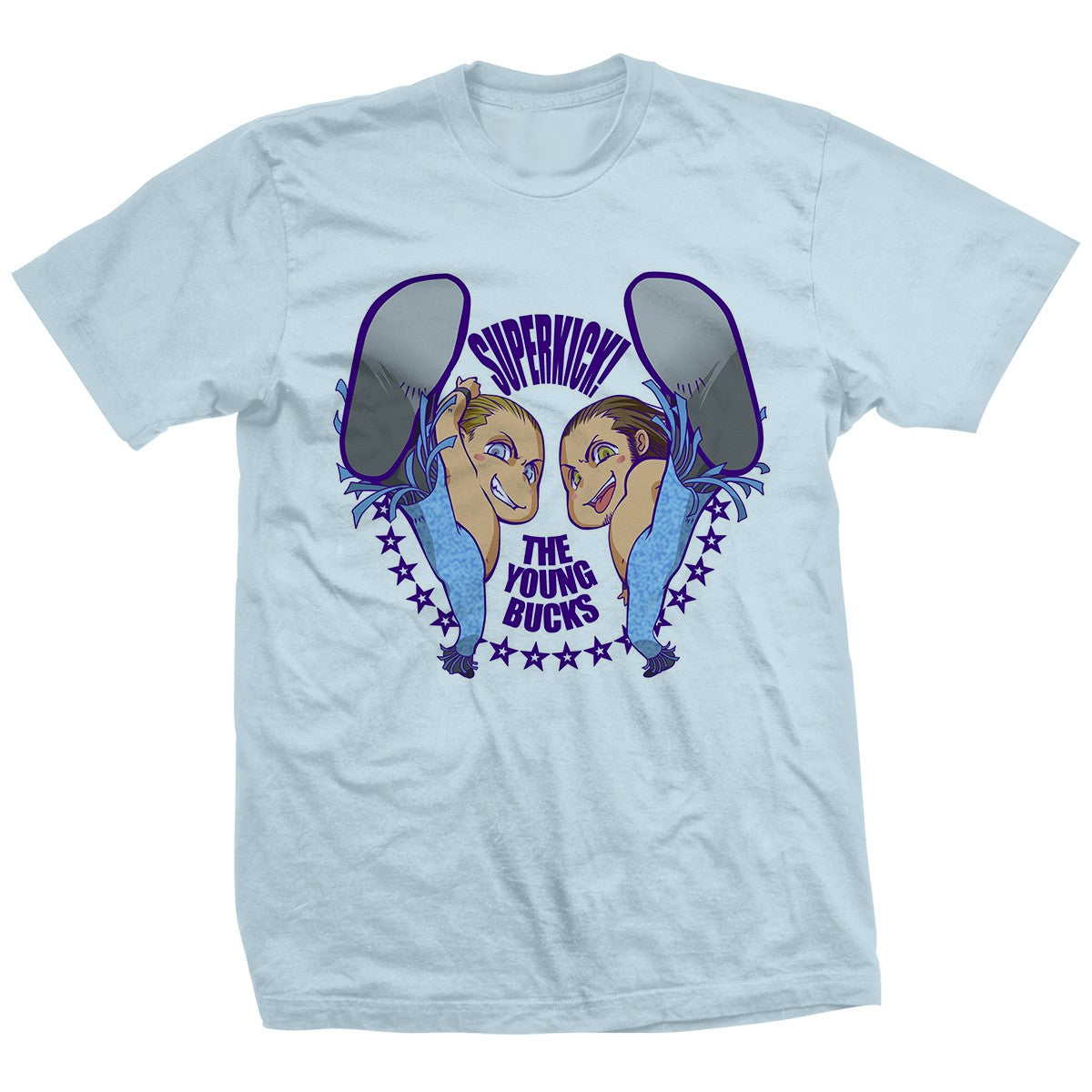 Young Bucks Cartoon Superkick Shirt Pwcatalog