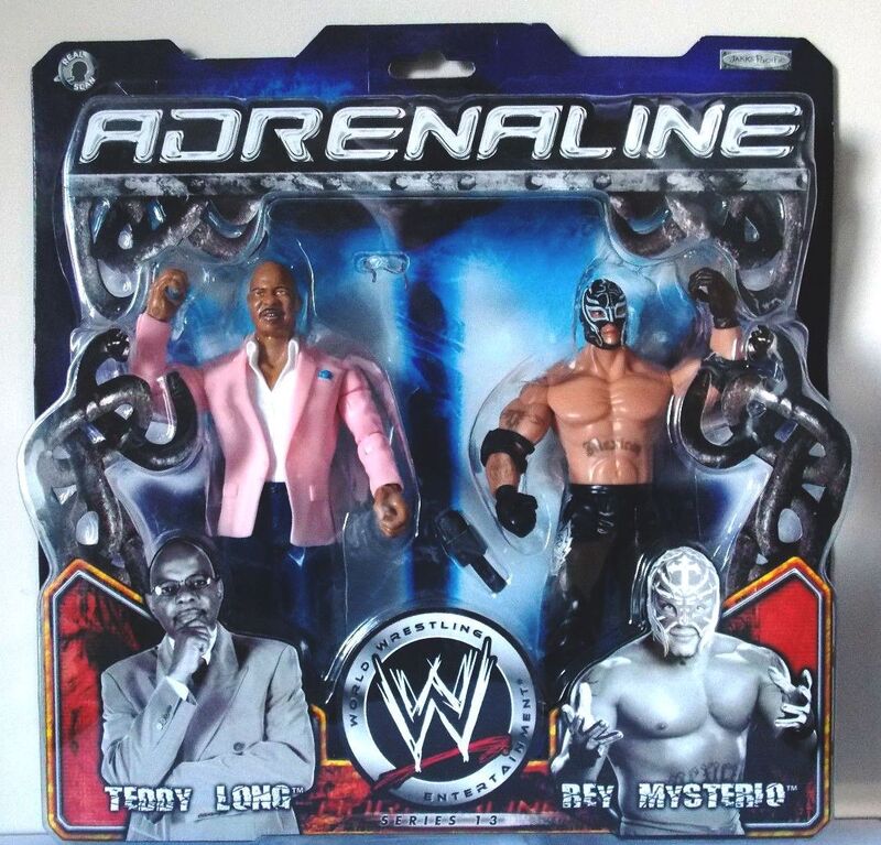 WWE Jakks Pacific Adrenaline 13 Teddy Long & Rey Mysterio Action & Toy Figures PWcatalog