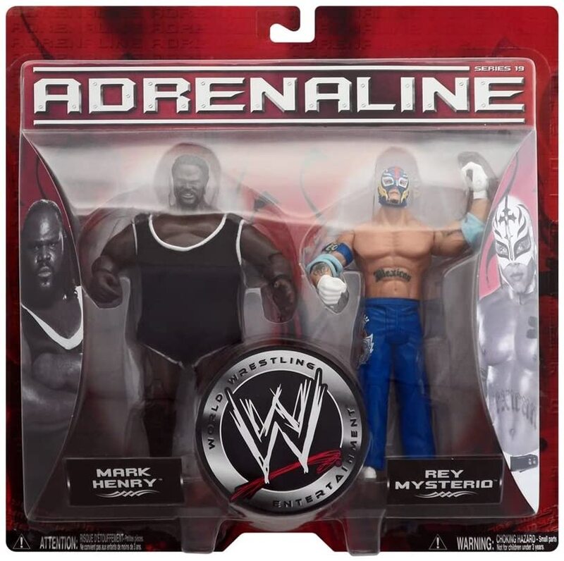WWE Jakks Pacific Adrenaline 19 Mark Henry & Rey Mysterio Action & Toy Figures PWcatalog