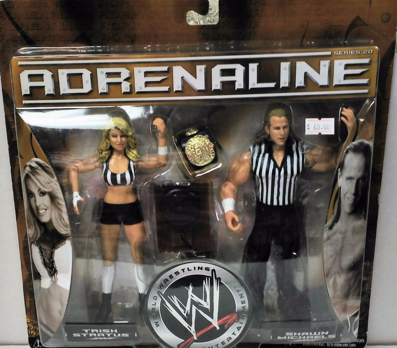 WWE Jakks Pacific Adrenaline 20 Trish Stratus & Shawn Michaels Action & Toy Figures PWcatalog