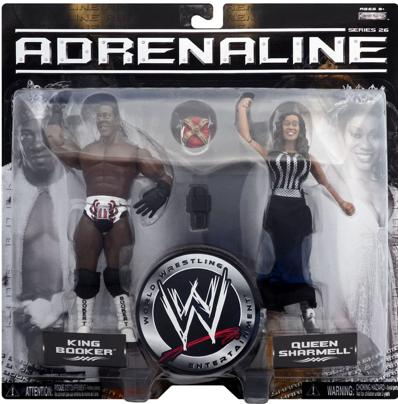 WWE Jakks Pacific Adrenaline 26 King Booker & Queen Sharmell Action & Toy Figures PWcatalog