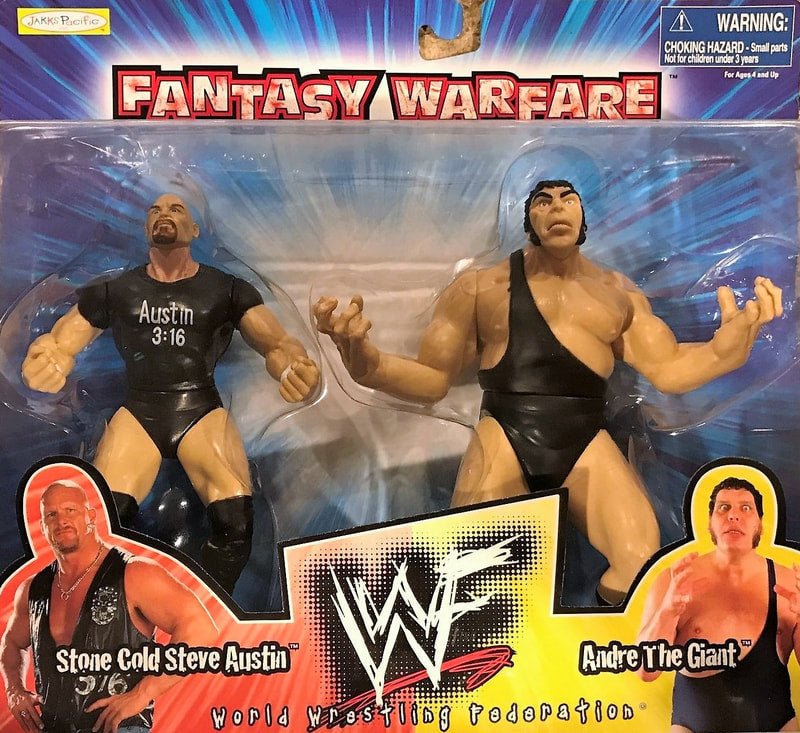 1998 WWF Jakks Pacific Ripped & Ruthless "Fantasy Warfare": Stone Cold Steve Austin vs. &re the Giant Action & Toy Figures PWcatalog