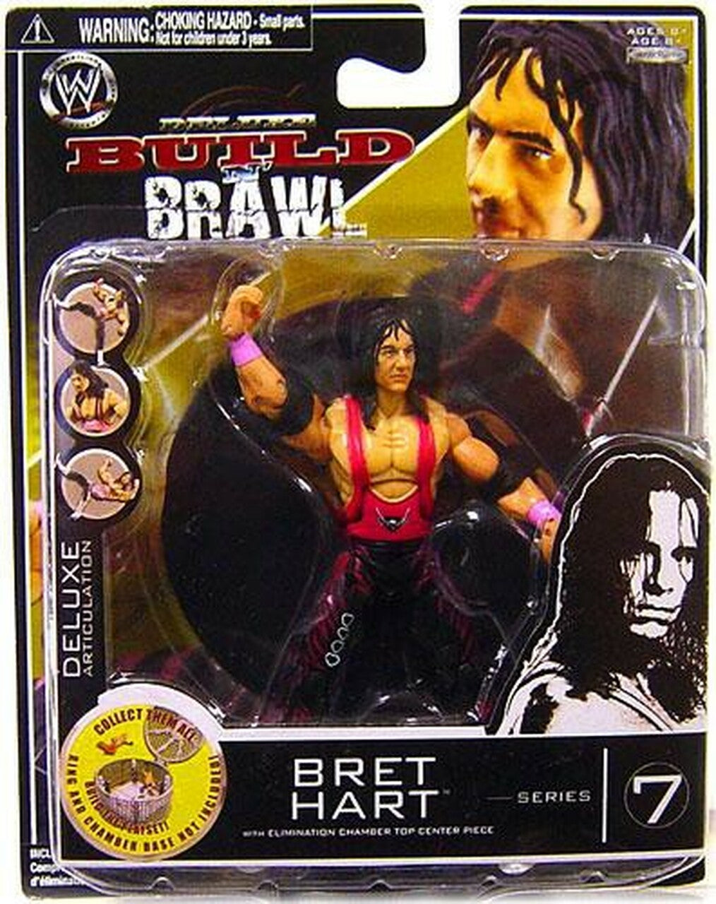 WWE Jakks Pacific Deluxe Build 'N' Brawl 7 Bret Hart Action & Toy Figures PWcatalog