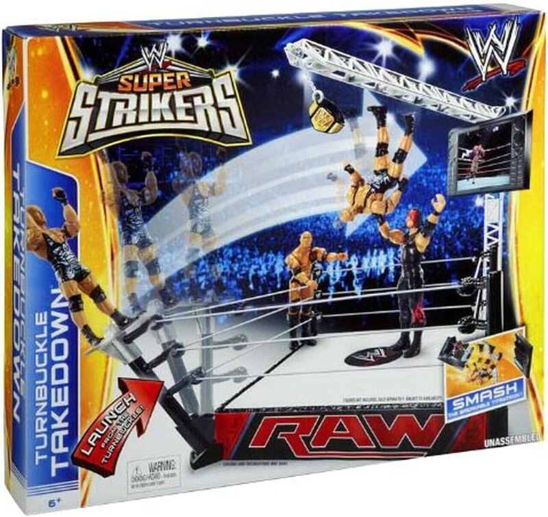 WWE Mattel Super Strikers Wrestling Rings & Playsets: Turnbuckle Takedown Action & Toy Figures PWcatalog