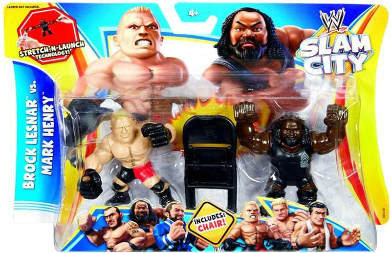 WWE Mattel Slam City Multipack: Brock Lesnar vs. Mark Henry Action & Toy Figures PWcatalog