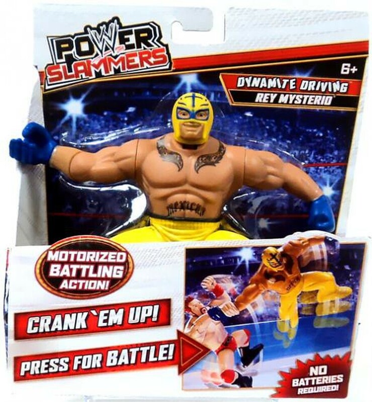 WWE Mattel Power Slammers 1 Dynamite Driving Rey Mysterio Action & Toy Figures PWcatalog