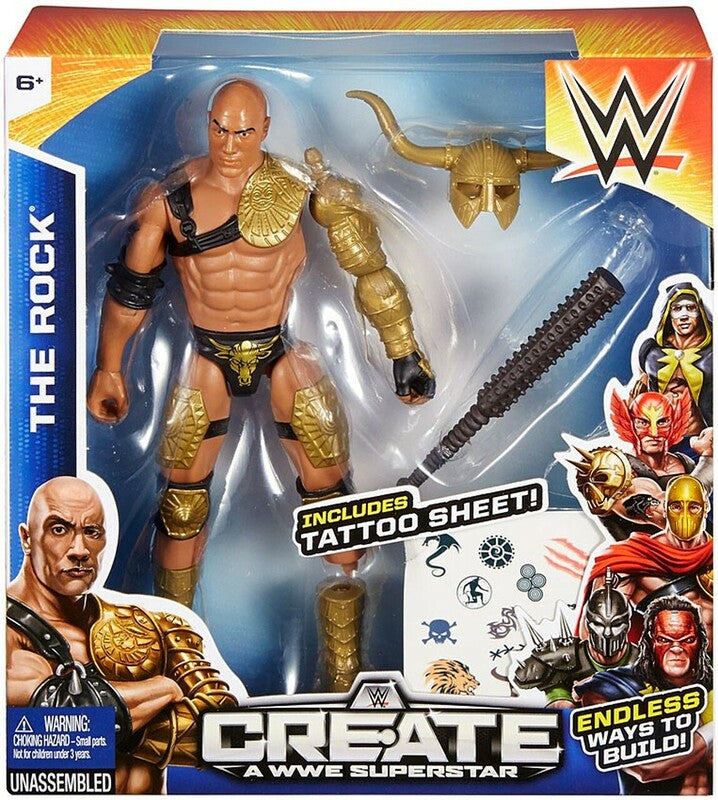WWE Mattel Create a WWE Superstar 1 The Rock Action & Toy Figures PWcatalog