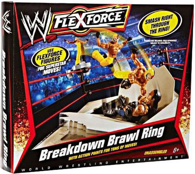 WWE Mattel Flex Force Wrestling Rings & Playsets: Breakdown Brawl Ring Action & Toy Figures PWcatalog