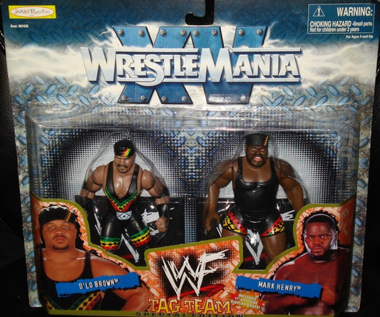 1999 WWF Jakks Pacific WrestleMania XV Tag Team: D'Lo Brown & Mark Henry Action & Toy Figures PWcatalog