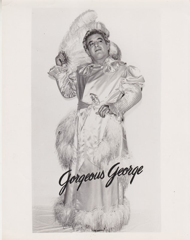 1950's AWA Gorgeous George (pre-printed autograph) Promo Photo PWcatalog