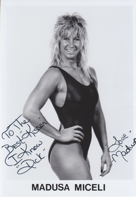 1980's AWA Madusa Miceli (signed) 5x7 Promo Photo PWcatalog