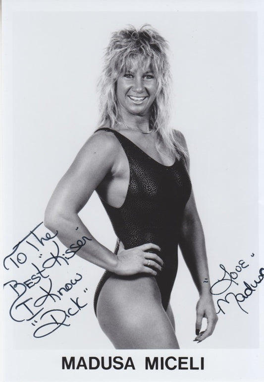 1980's AWA Madusa Miceli (signed) 5x7 Promo Photo PWcatalog