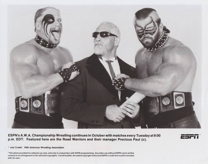 1985 AWA/ESPN Road Warriors vintage 8x10 Promo Photo PWcatalog