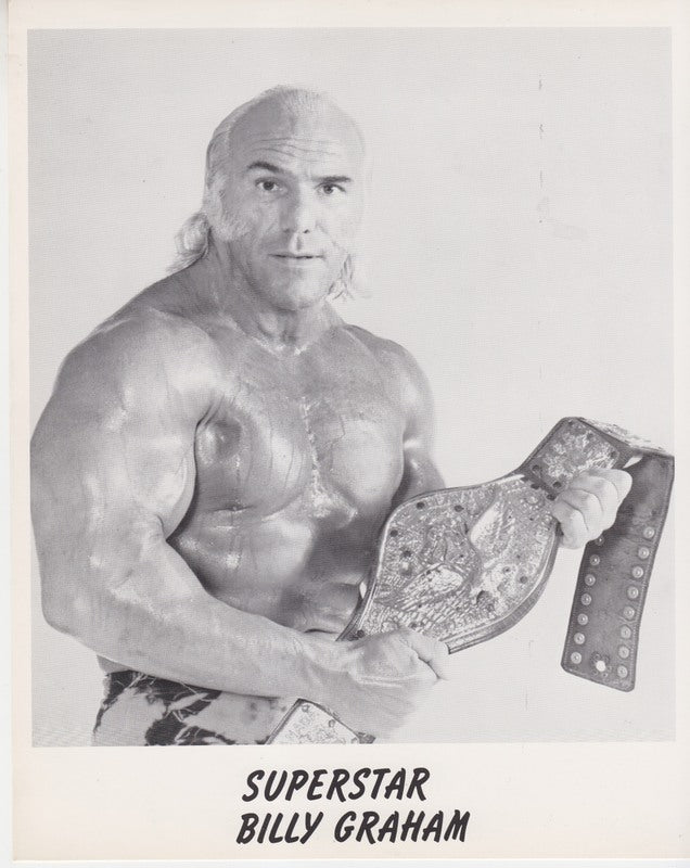1970's WWWF CHAMPION Superstar Billy Graham Promo Photo PWcatalog