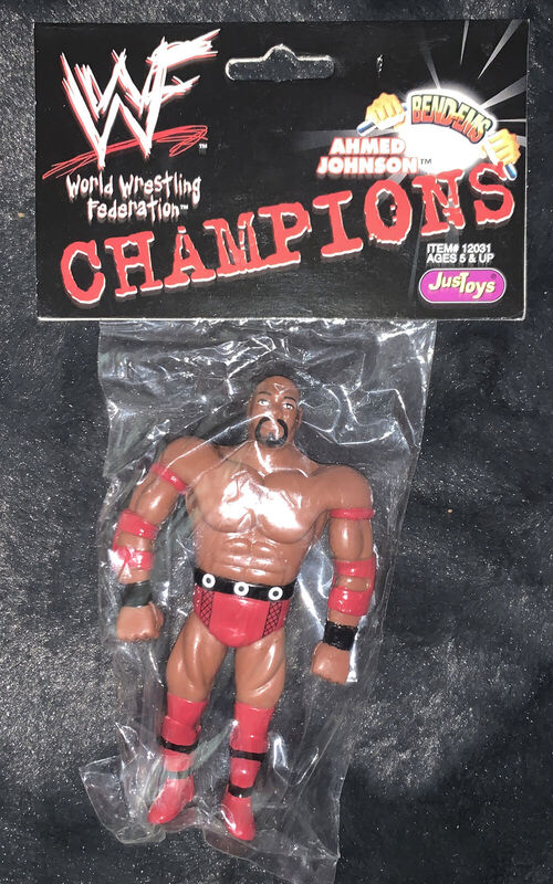 WWF Just Toys Bend-Ems Champions Ahmed Johnson Action & Toy Figures PWcatalog